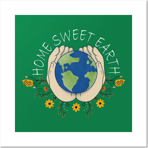 Home Sweet Earth Wall Art by Bertees